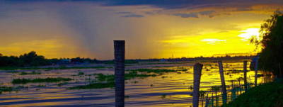 Couché de soleil au Delta du Mekong